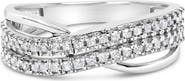 Haus of Brilliance 10K White Gold 1/2 Cttw Princess Diamond Split Shank Band Ring