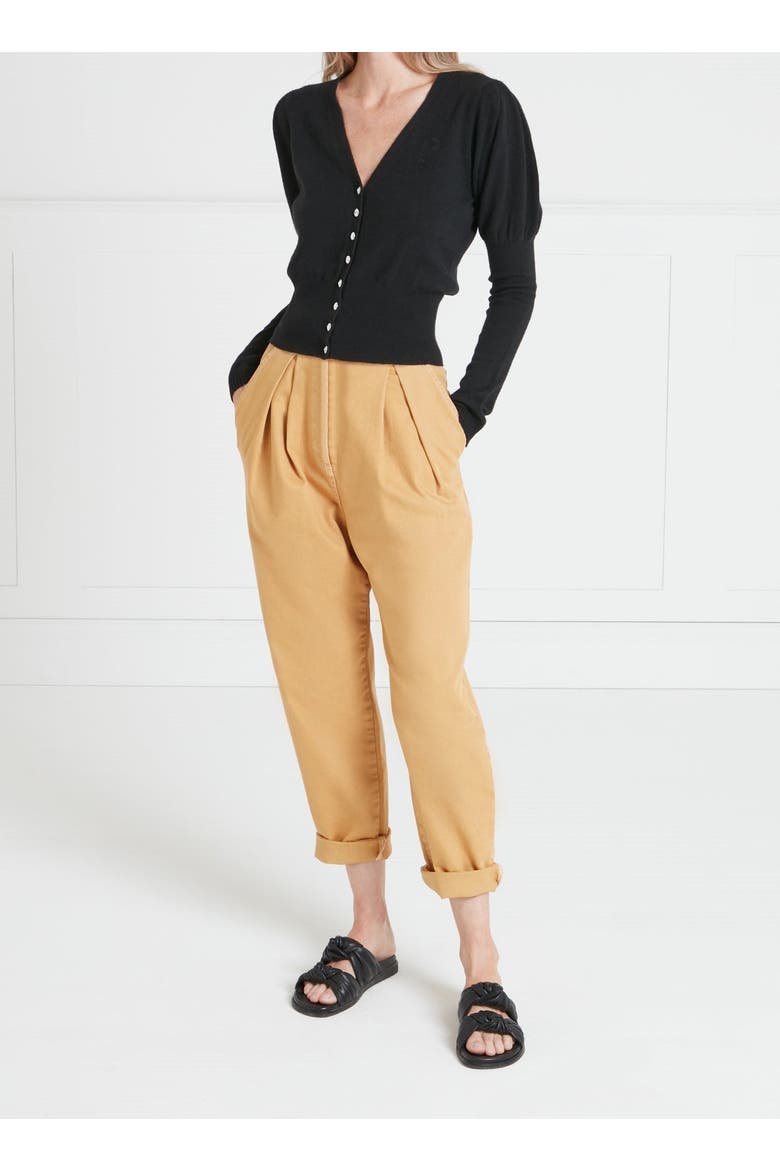 Tonal T-Logo Cardigan, Alternate, color, Black