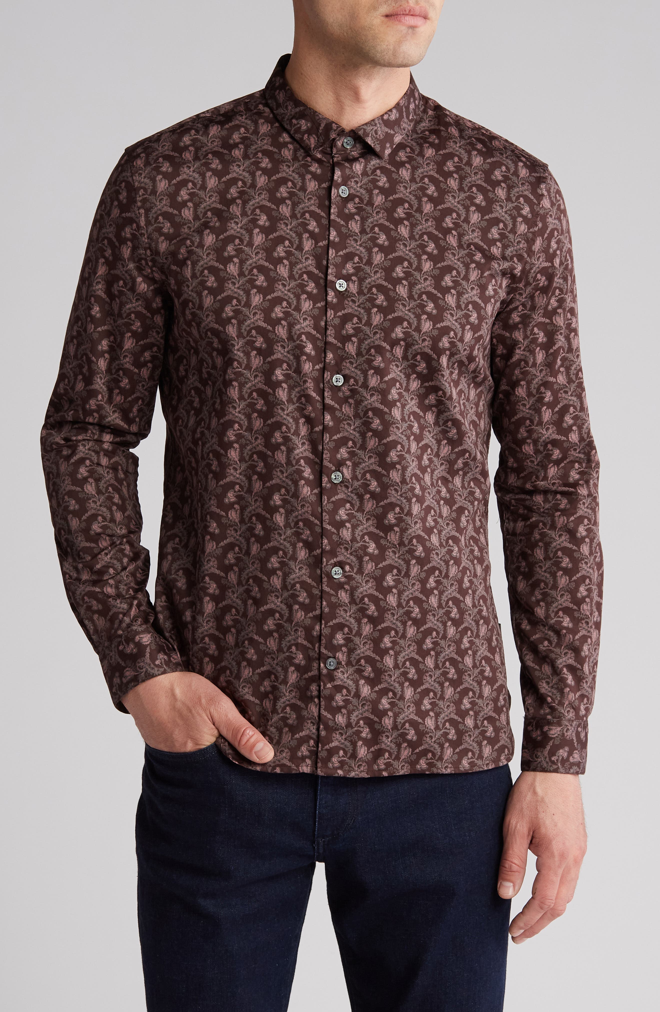 John Varvatos Ross Floral Button-Up Shirt