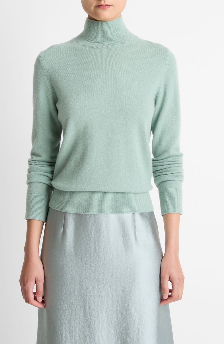 Vince Turtleneck Cashmere Sweater, Alternate, color, Aloe Stone