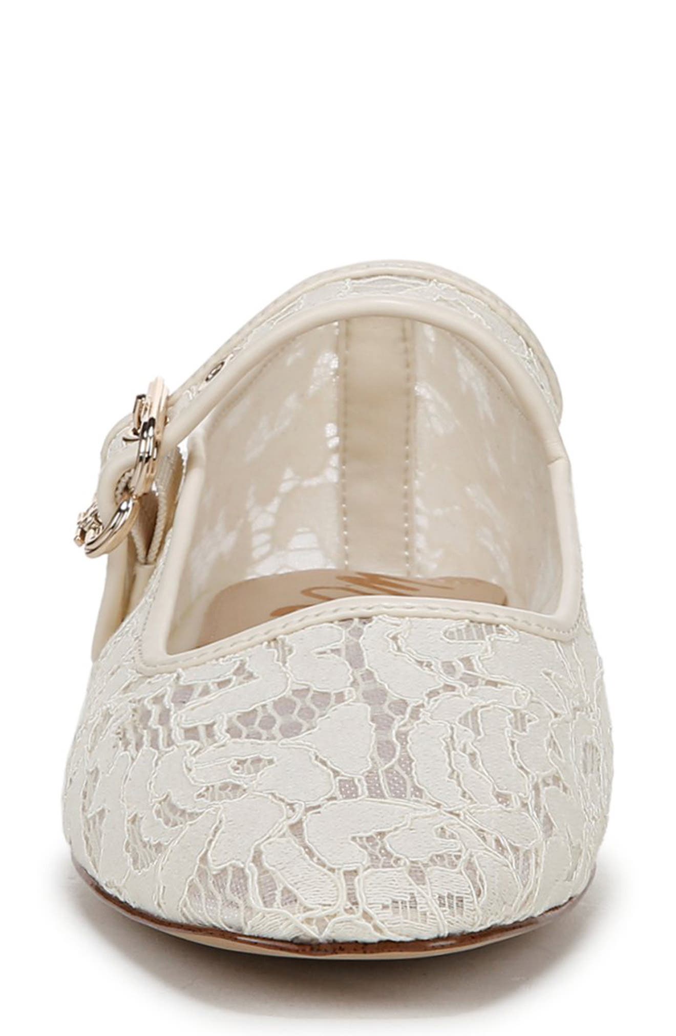 Sam Edelman Michaela Mesh Mary Jane Flat, Alternate, color, Ivory