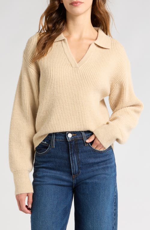 WAYF Sloan Rib Sweater in Bone 