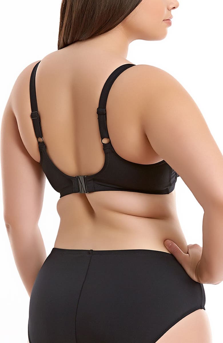 Elomi Essentials Underwire Plunge Bikini Top, Alternate, color, 