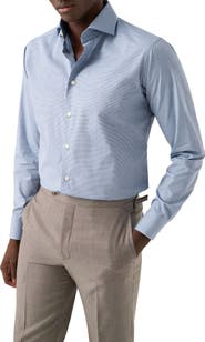 Eton Contemporary Fit Microcheck Shirt