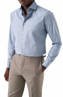 Contemporary Fit Microcheck Shirt
