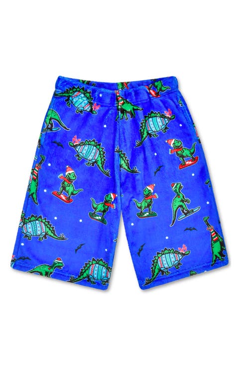 Kids' Holiday Dino Plush Board Shorts