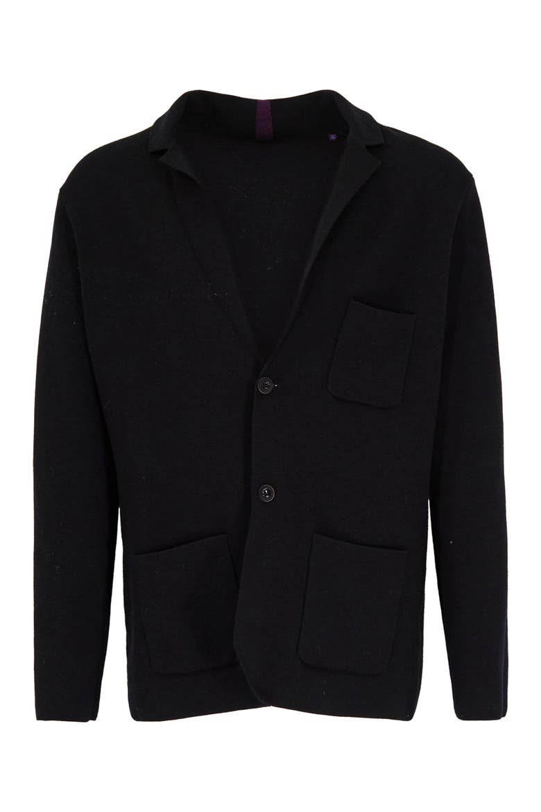 Jacob Merino Wool Sweater Blazer, Main, color, Black
