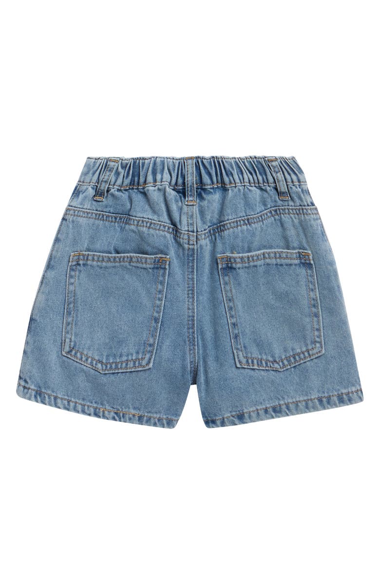 Tween Diva Kids' Smocked Top & Cherry Embroidered Denim Shorts Set, Alternate, color, Red