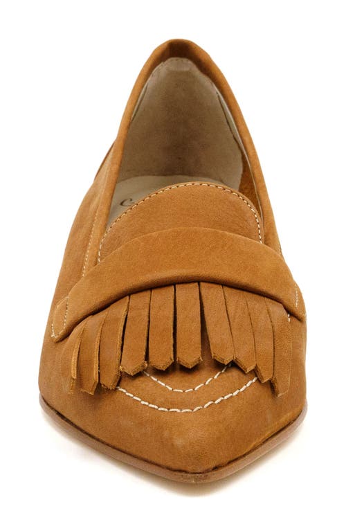 Amalfi By Rangoni Asti Pointed Toe Kiltie Loafer Pump In Cognac Long Beach