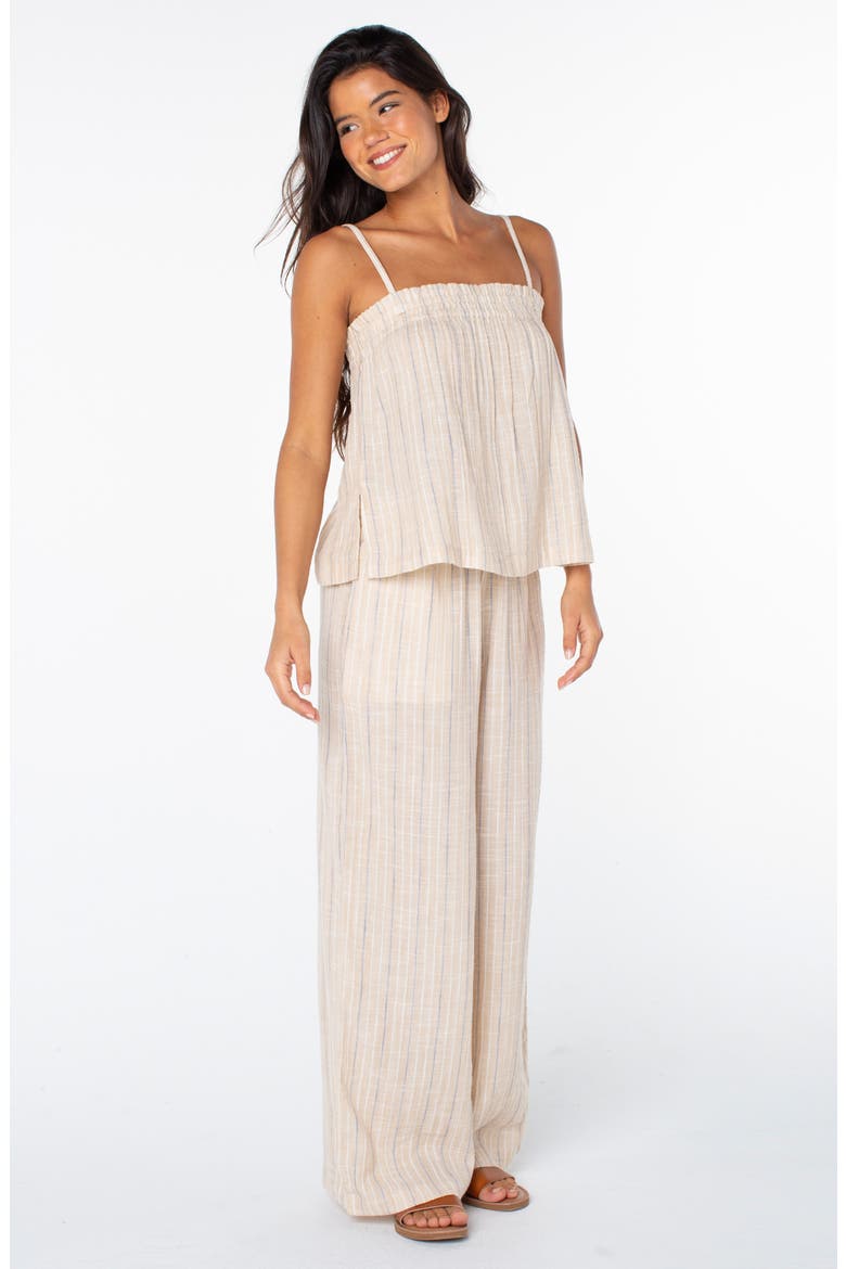 Offshore Stripe Cotton Camisole, Alternate, color, DOESKIN