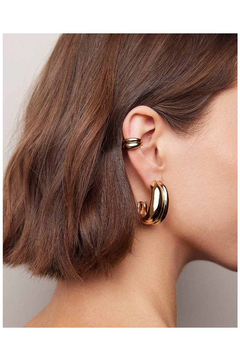 Chavez Ear Cuff, Alternate, color, GOLD