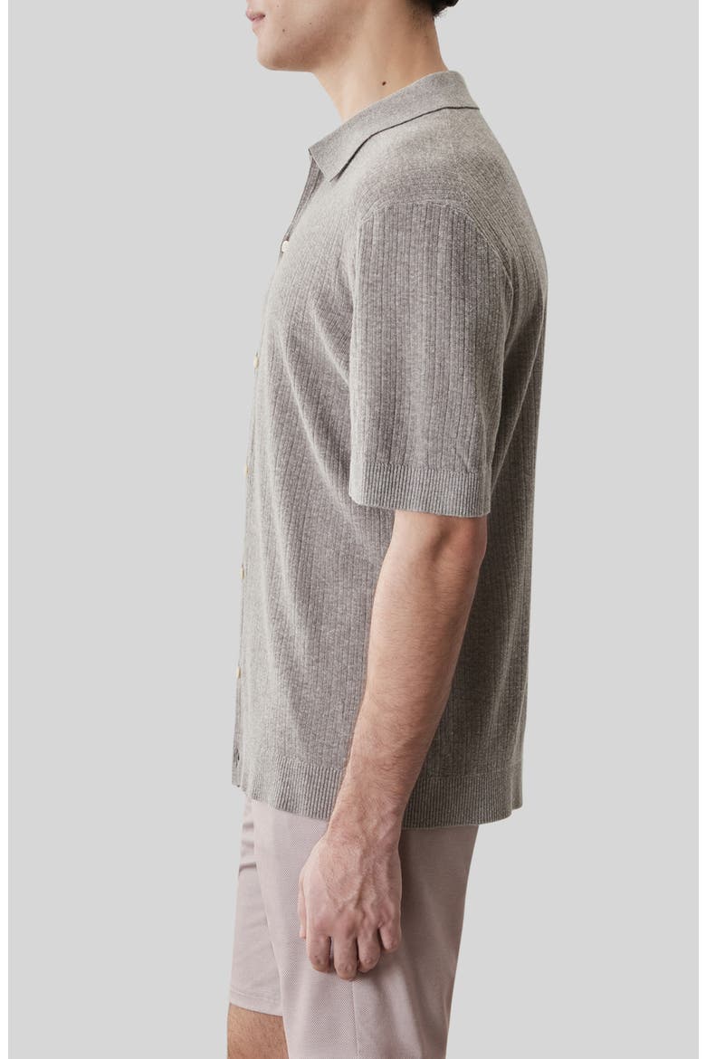 Kestrel Short Sleeve Linen & Cotton Cardigan, Alternate, color, POTTERY