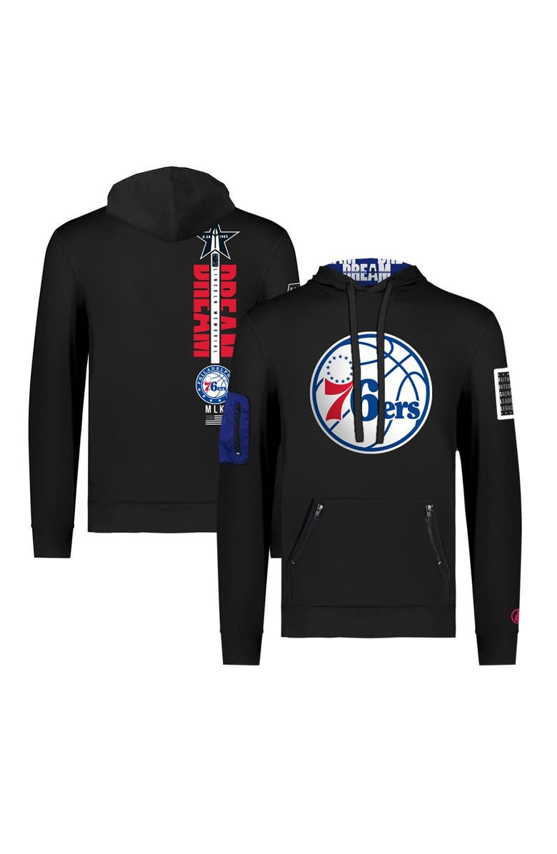 FISLL Unisex FISLL x Black History Collection  Black Philadelphia 76ers Pullover Hoodie, Alternate, color, Black