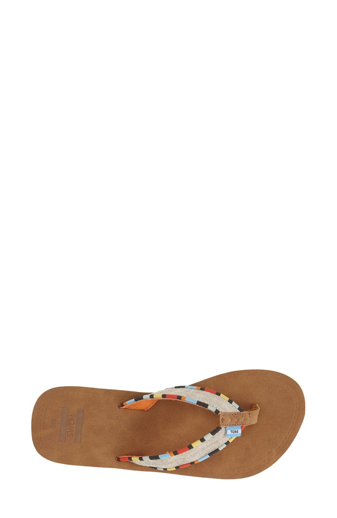 TOMS 'Solana' Burlap Flip Flop, Alternate, color, 