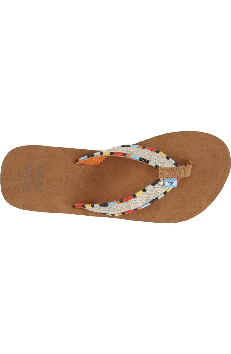 TOMS 'Solana' Burlap Flip Flop, Alternate, color,