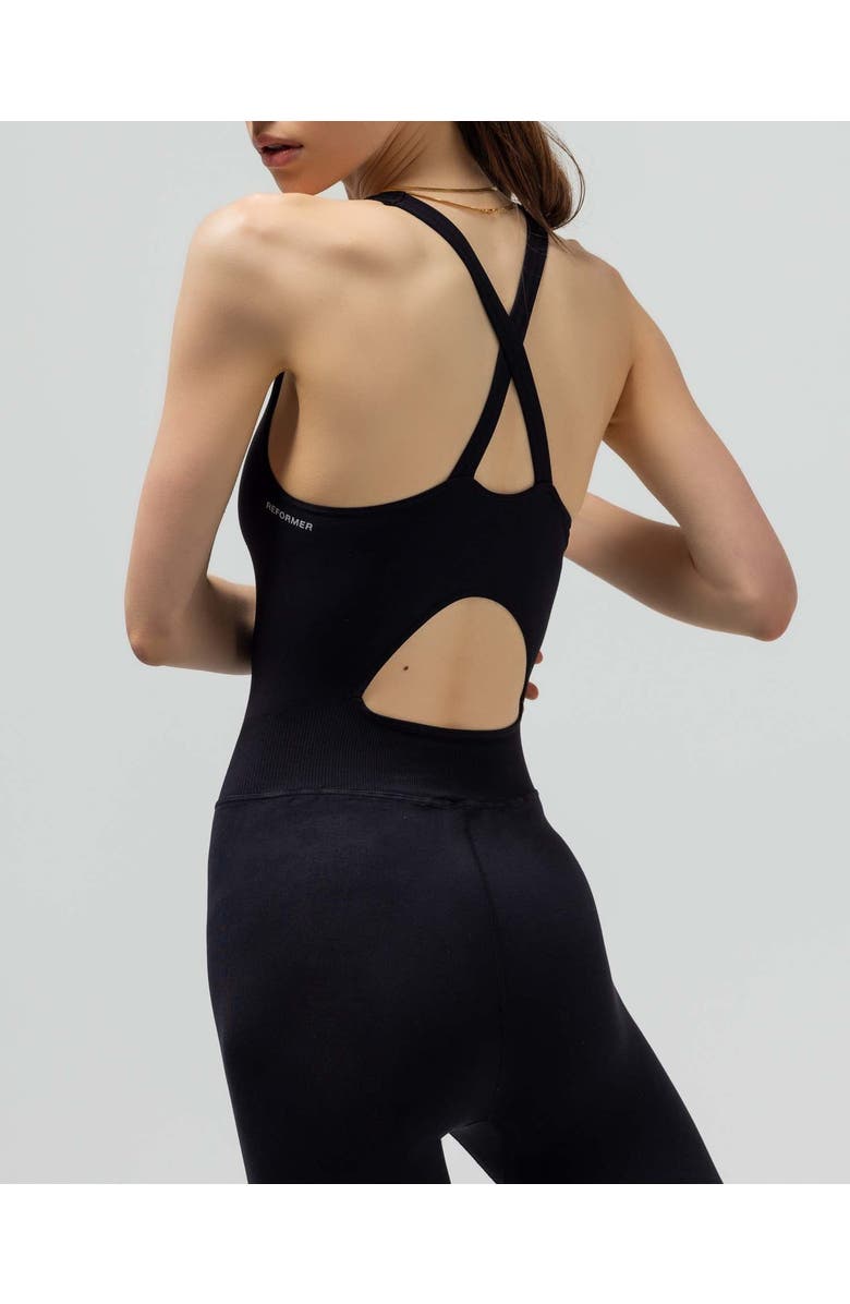 Reformer The Bodysuit With The Keyhole Back, Alternate, color, Black