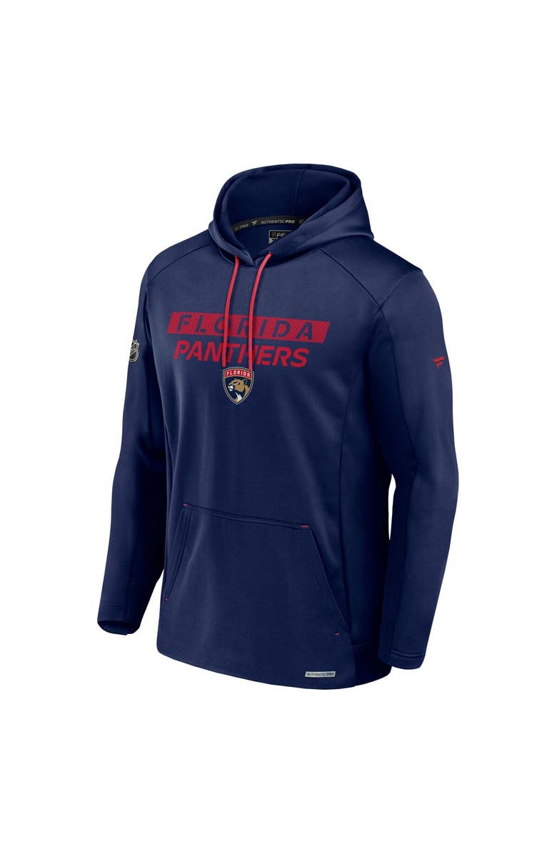 FANATICS Men's Fanatics  Navy Florida Panthers Authentic Pro Rink Fleece Pullover Hoodie, Alternate, color, 