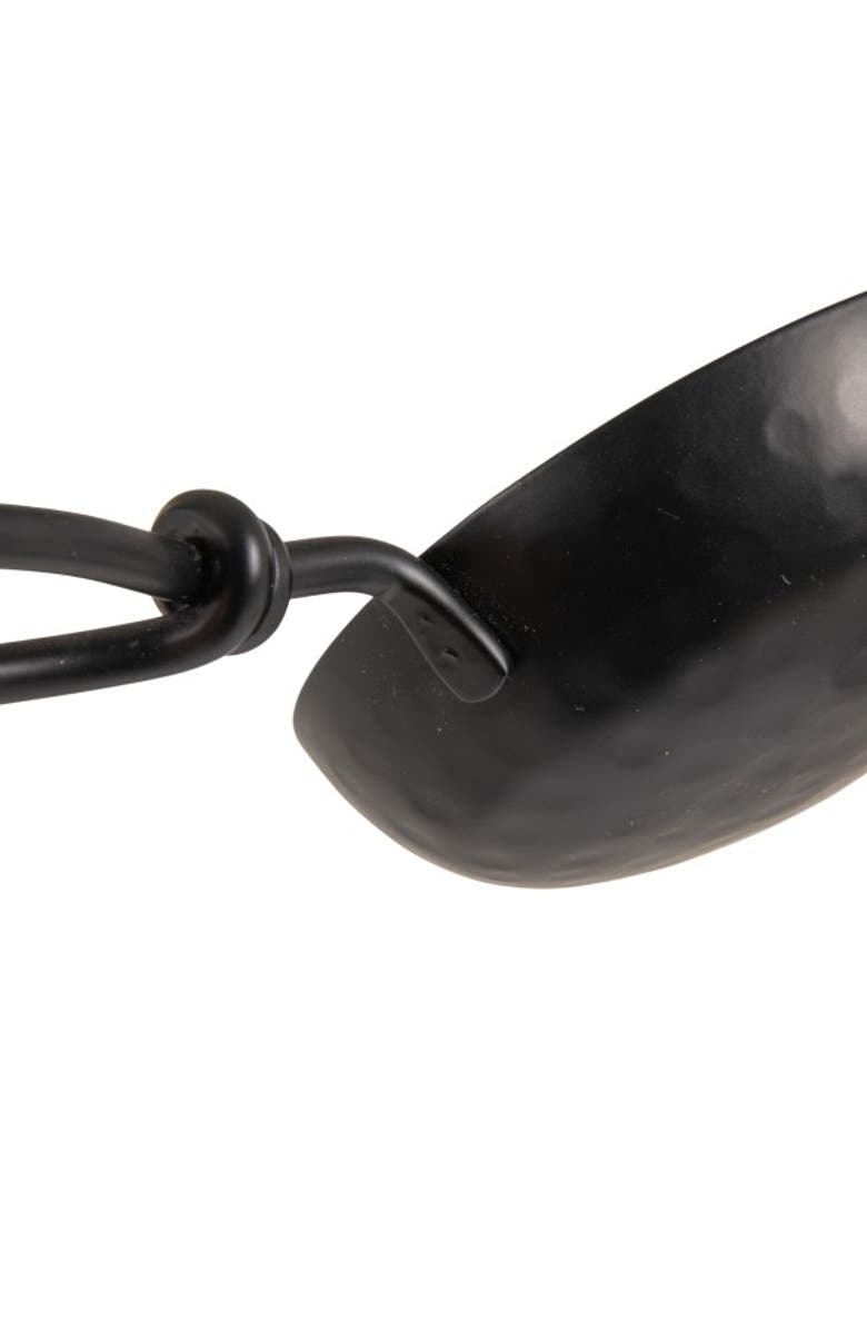 Storied Home Hammered Stainless Steel Scoops, Black, Set of 4, Alternate, color, Black