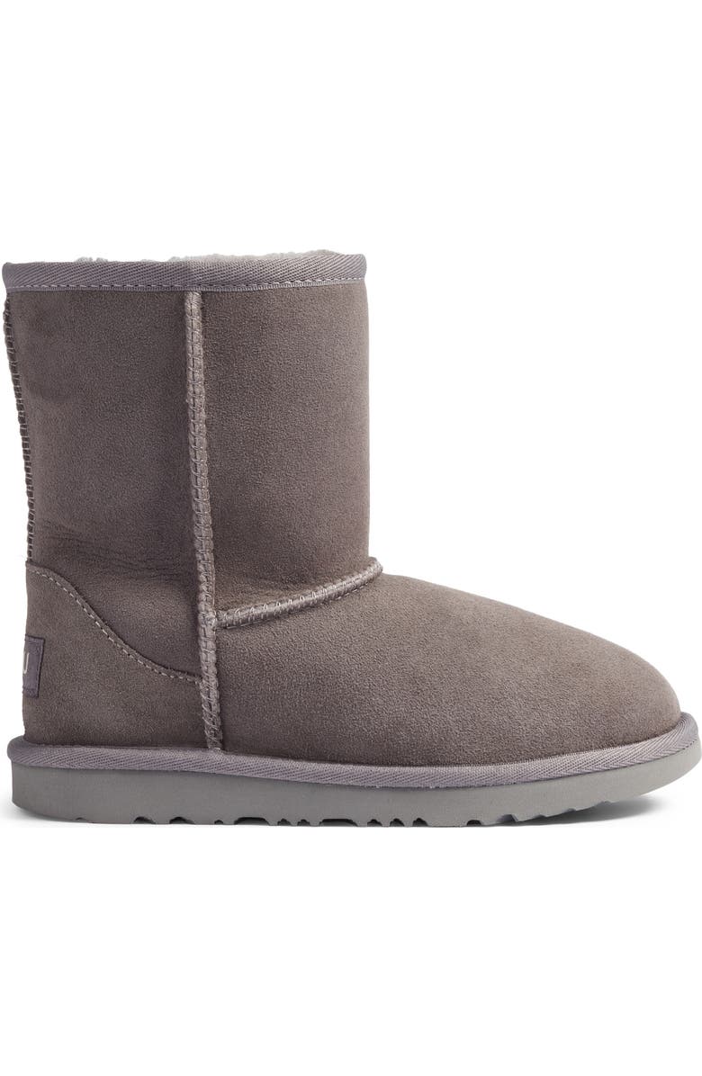 UGG<sup>®</sup> Kids' Classic Short II Water Resistant Genuine Shearling Boot, Alternate, color, Grey