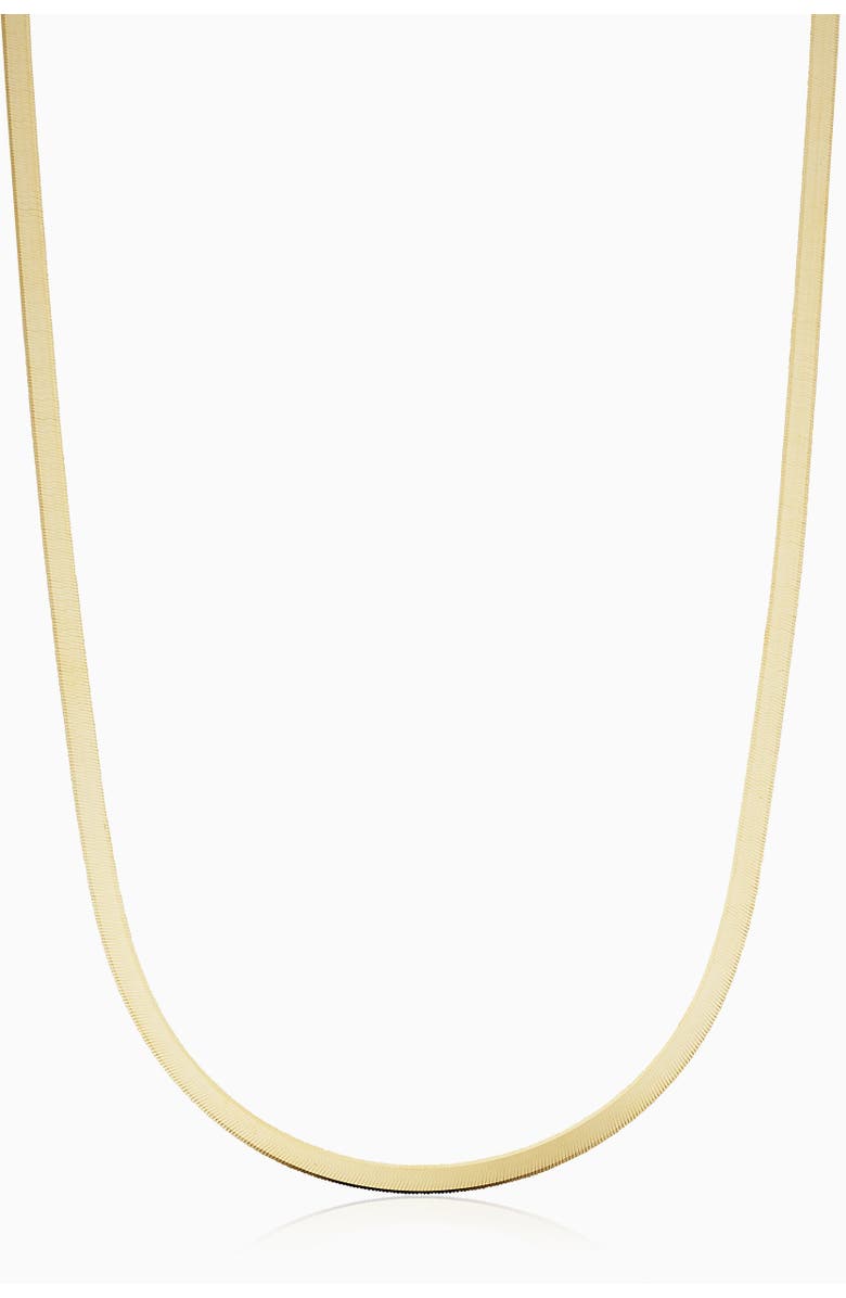 Oradina 14K Gold Park Avenue Bold Herringbone Necklace, Main, color, Yellow Gold