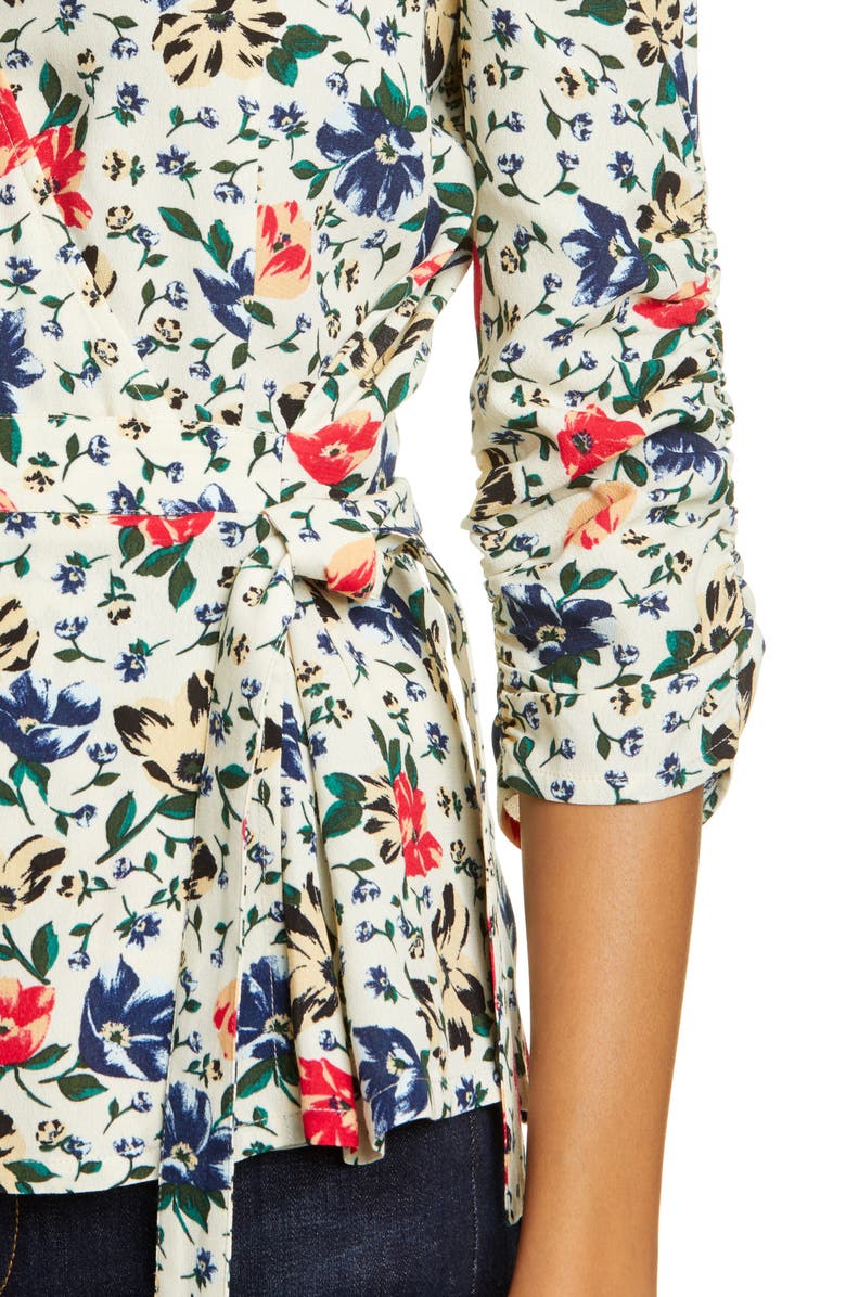 ba&sh Paco Floral Wrap Top, Alternate, color,