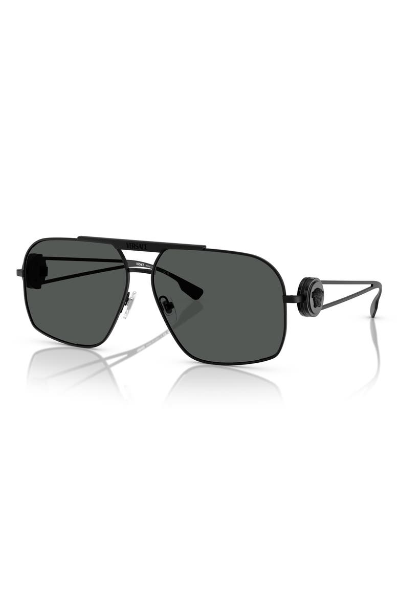 Versace 62mm Medusa Medallion Oval Sunglasses, Alternate, color, 