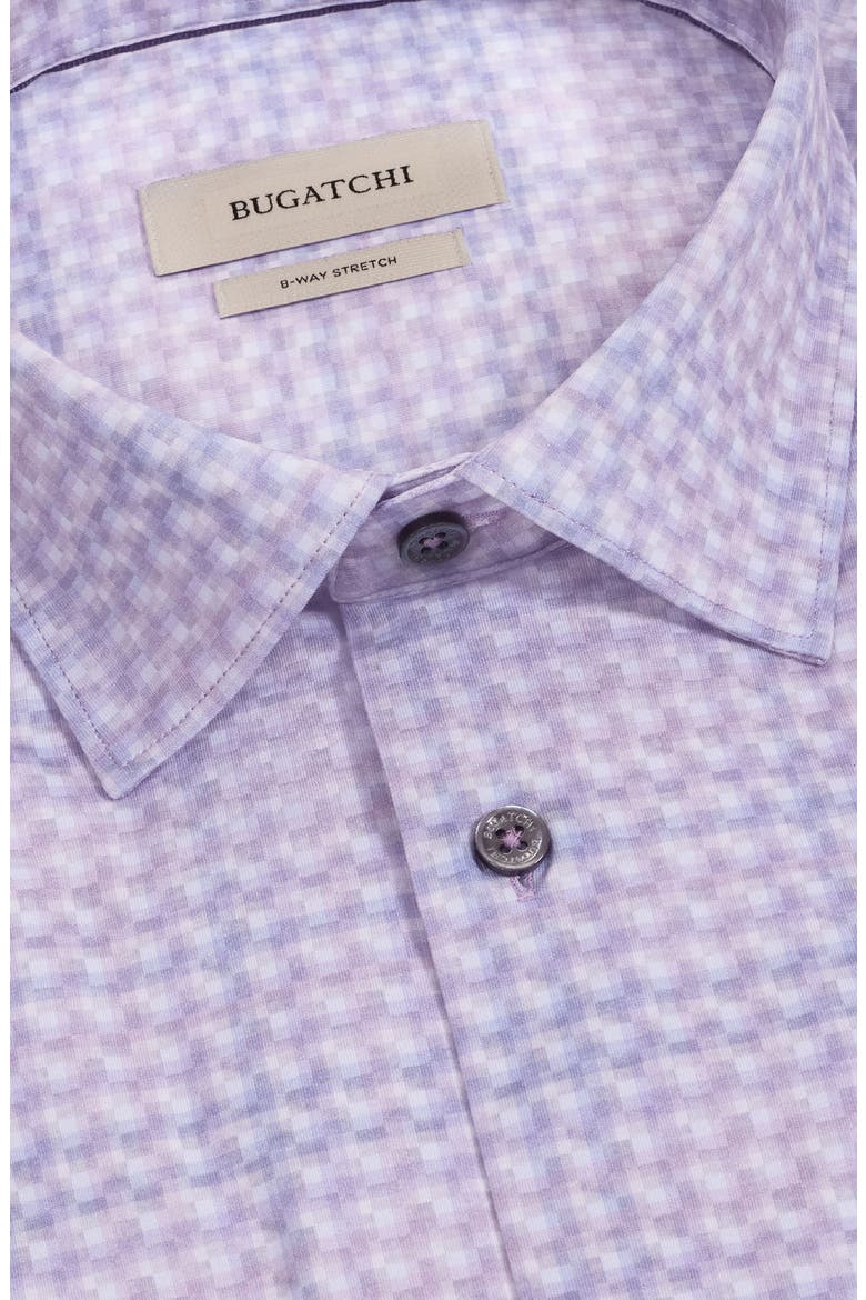 Miles OoohCotton® Grid Short Sleeve Button-Up Shirt, Alternate, color, ORCHID