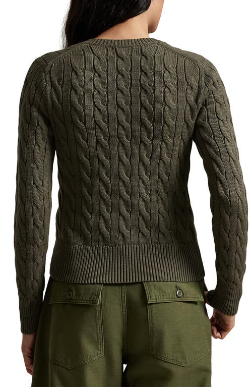 Polo Ralph Lauren Cable Cotton Cardigan In Gray
