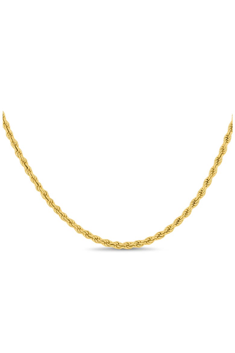14K Gold Rope Chain Necklace, 2mm, Alternate, color, 14K YELLOW GOLD