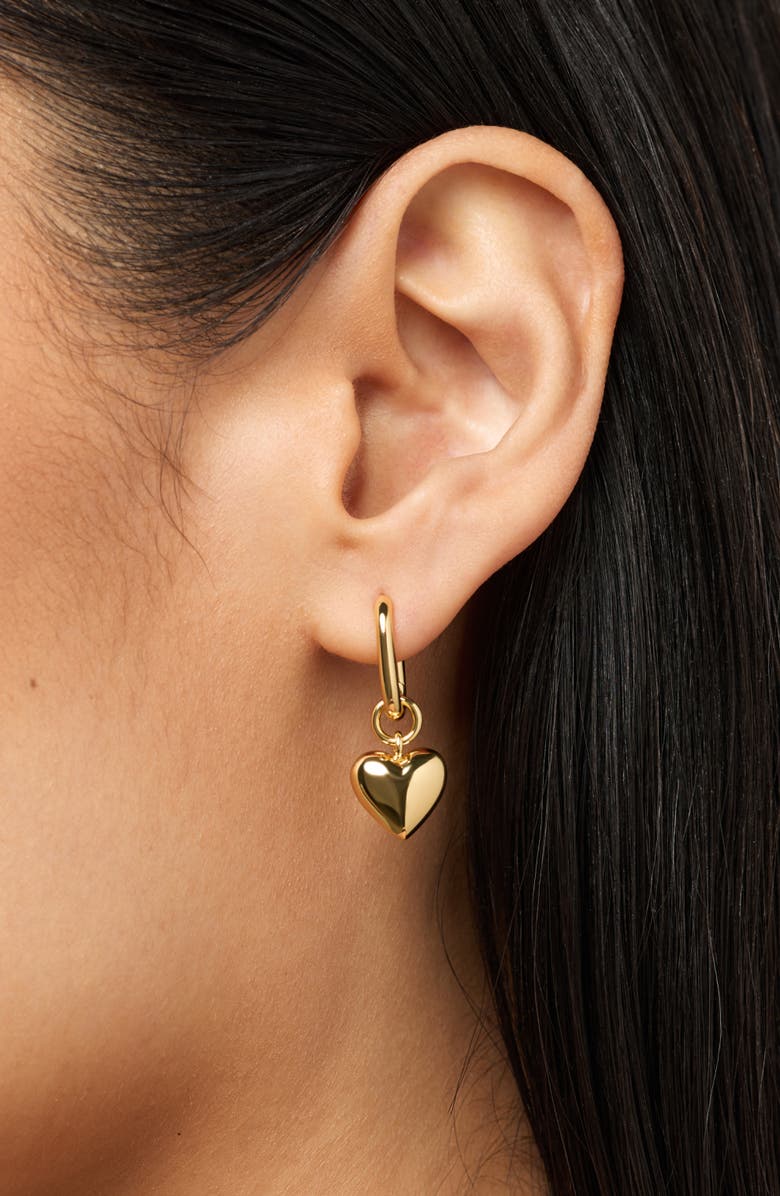 Ana Luisa Heart Earrings - Wesley Gold, Alternate, color, 