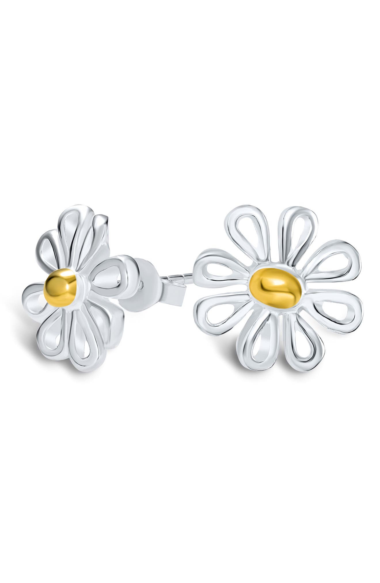 BLING JEWELRY Daisy Flower Stud Earrings