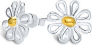 BLING JEWELRY Daisy Flower Stud Earrings