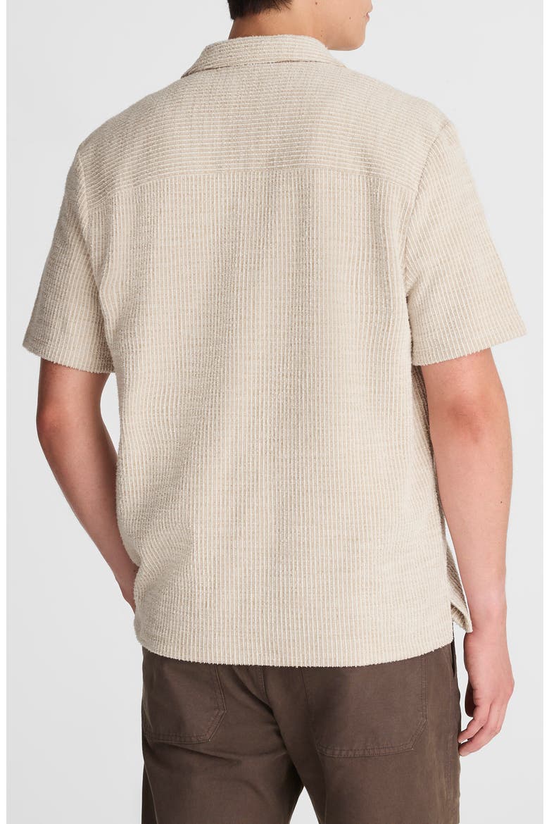 Texture Stripe Camp Shirt, Alternate, color, STRIPE DUNE