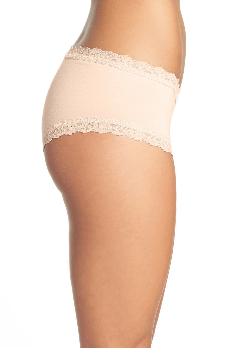 Hanky Panky Stretch Supima<sup>®</sup> Cotton Boyshorts, Alternate, color, Chai