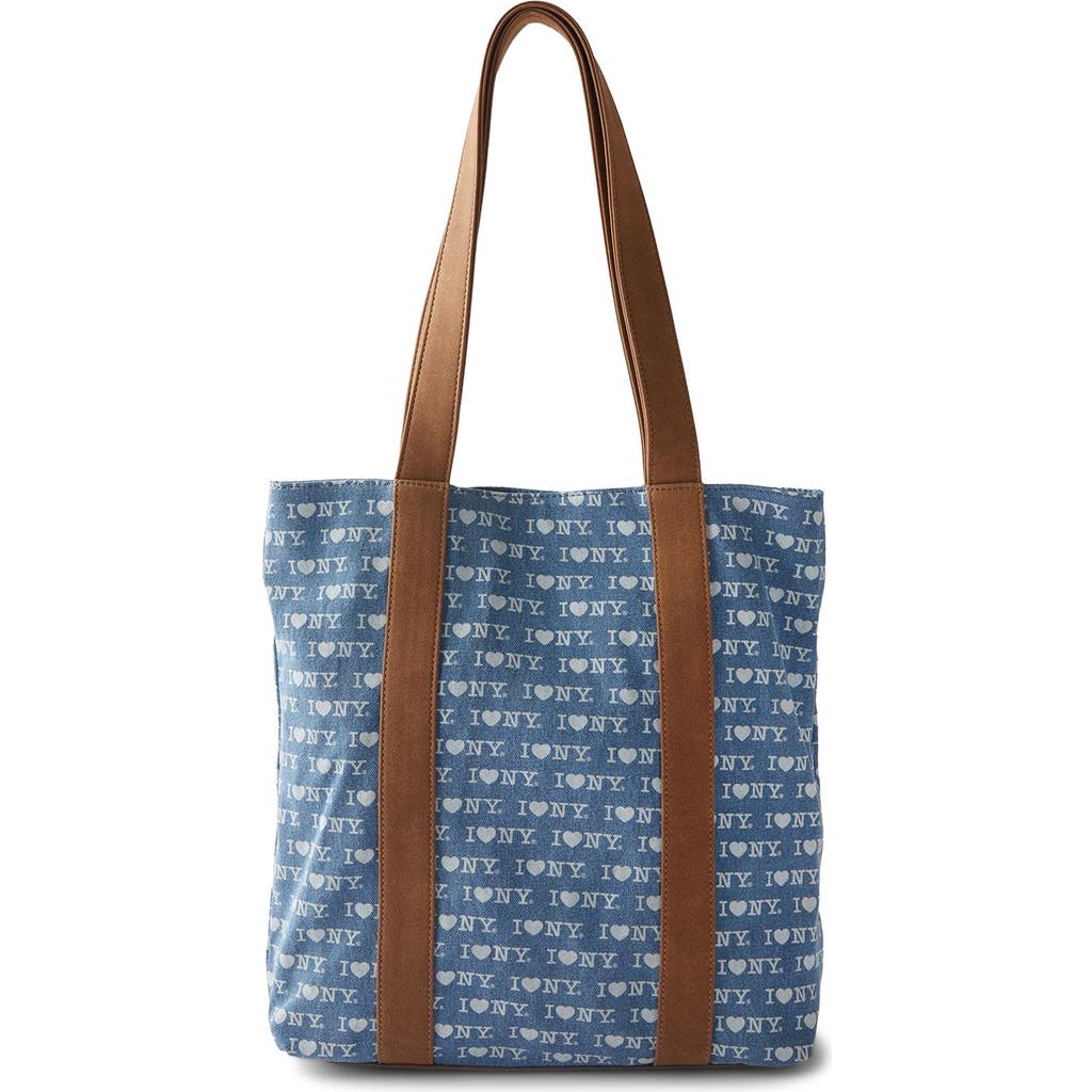 Rubi Shoes Marlow Tote Bag In Lcn Ny I Love Ny Blue Denim