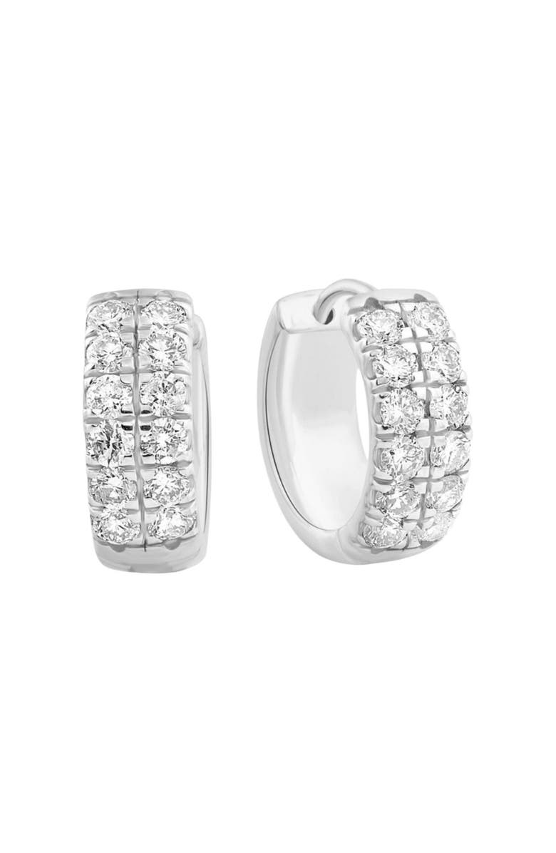 Bliss Diamond 5/8Ct Diamond Hoops in Gold Lab Grown 12mm Tall Earrings, Main, color, 