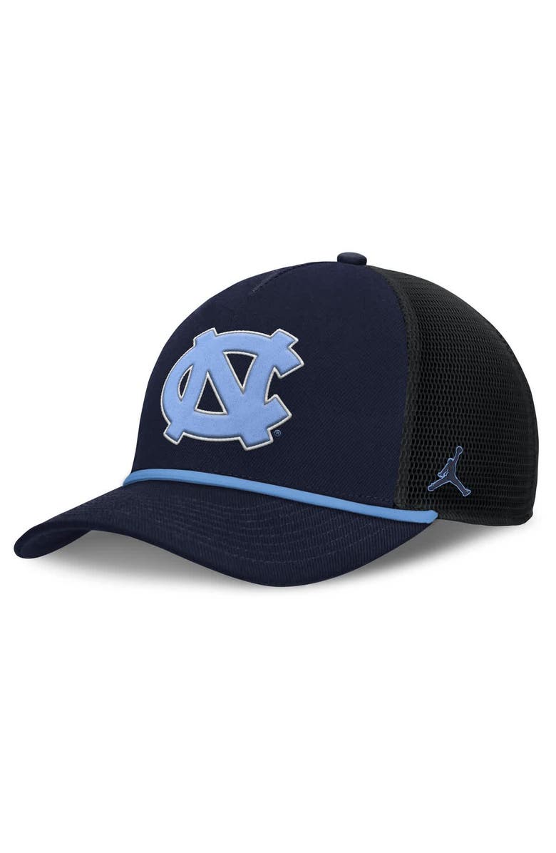Jordan Brand Men's Jordan Brand Navy North Carolina Tar Heels Rise Primetime Trucker Adjustable Hat, Main, color, Navy
