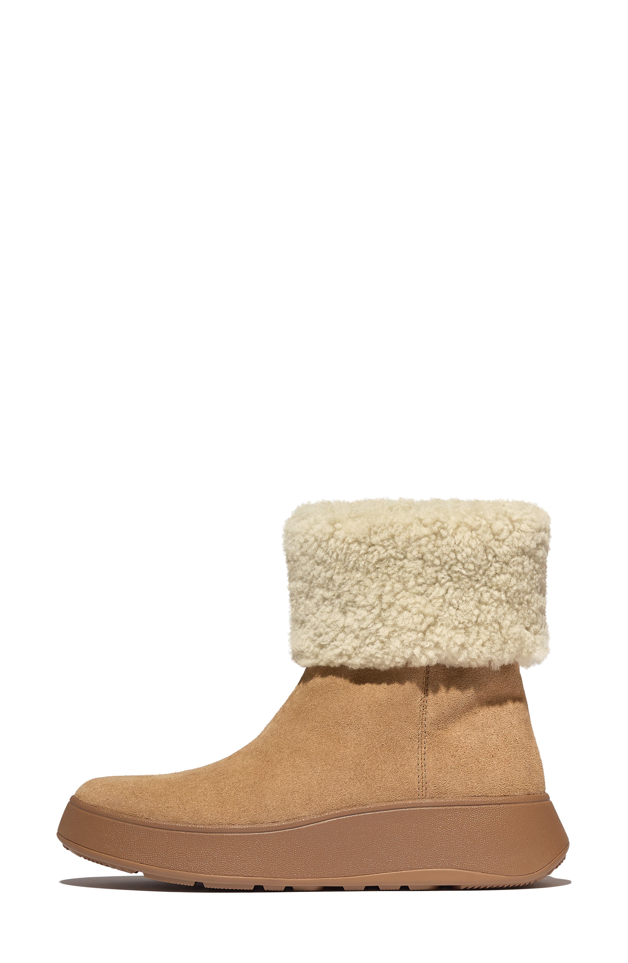 F-Mode Genuine Shearling Boot, Alternate, color, DESERT TAN