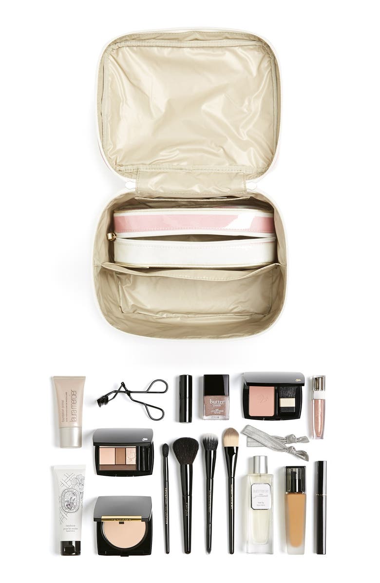 Kate Spade New York 'java place - large natalie' cosmetics case, Alternate, color, 