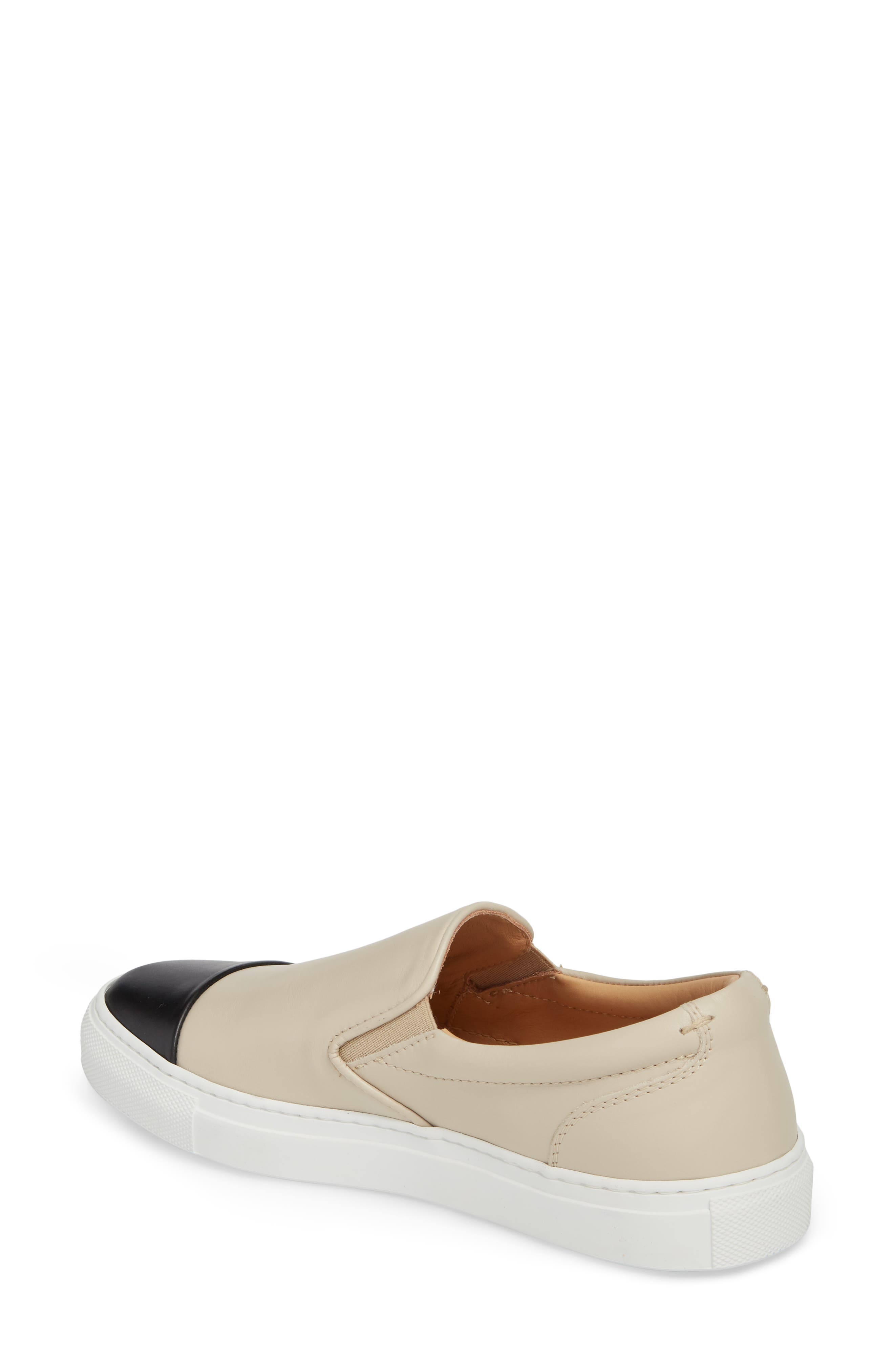 Wooster Cap Toe Slip-On Sneaker, Alternate, color, BONE