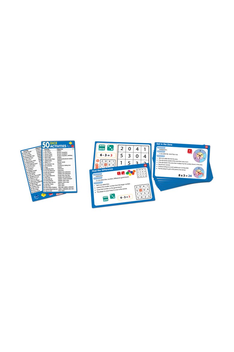 JL340 50 Dice Activities, Alternate, color, Multicolored