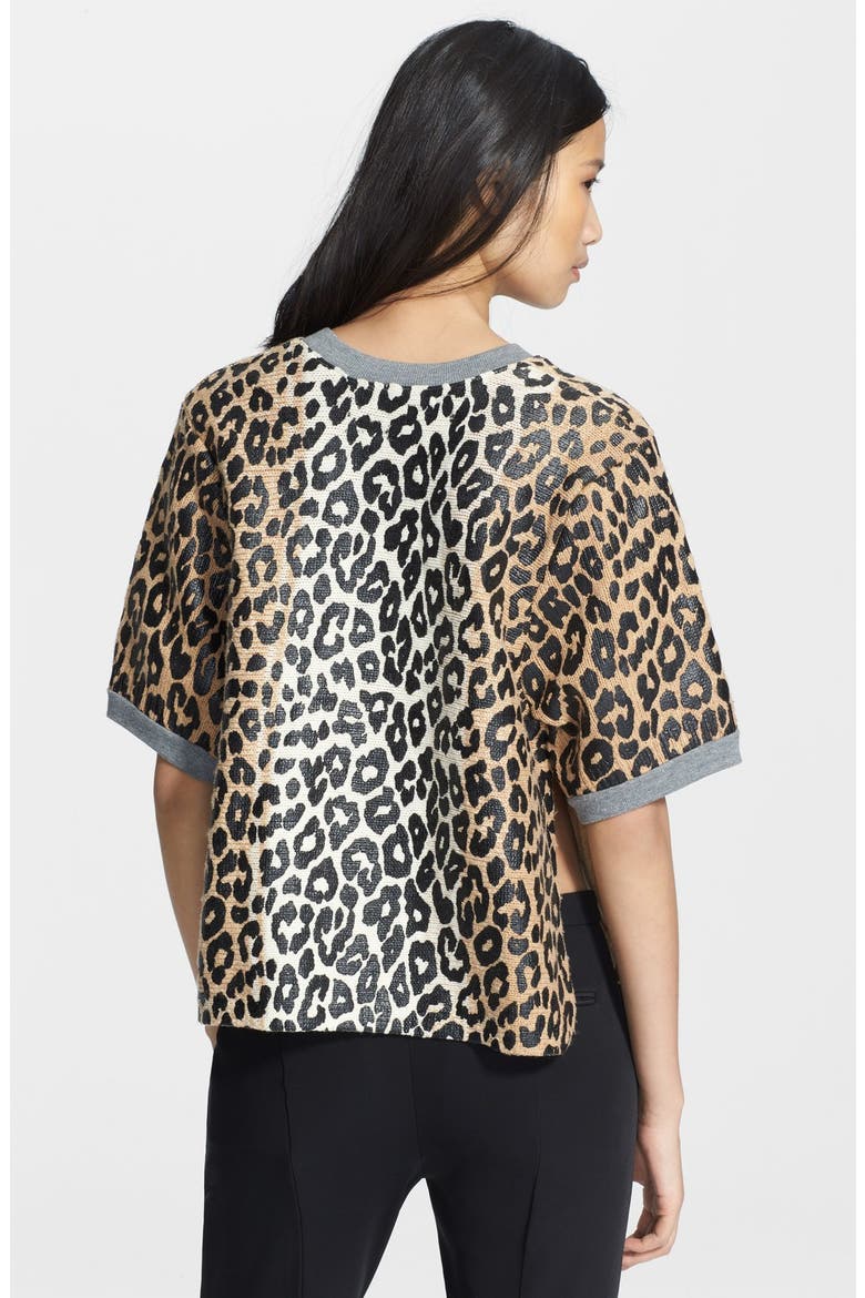 Leopard Boxy Tee, Alternate, color, CARMEL/IVORY