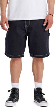 Quiksilver Baggy Fit Cotton Denim Cargo Shorts
