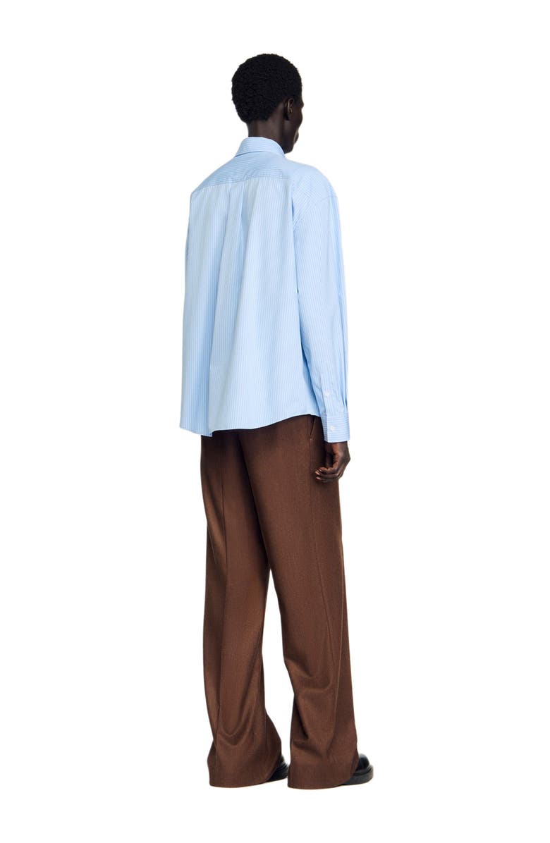 SANDRO Striped shirt, Alternate, color, Sky Blue