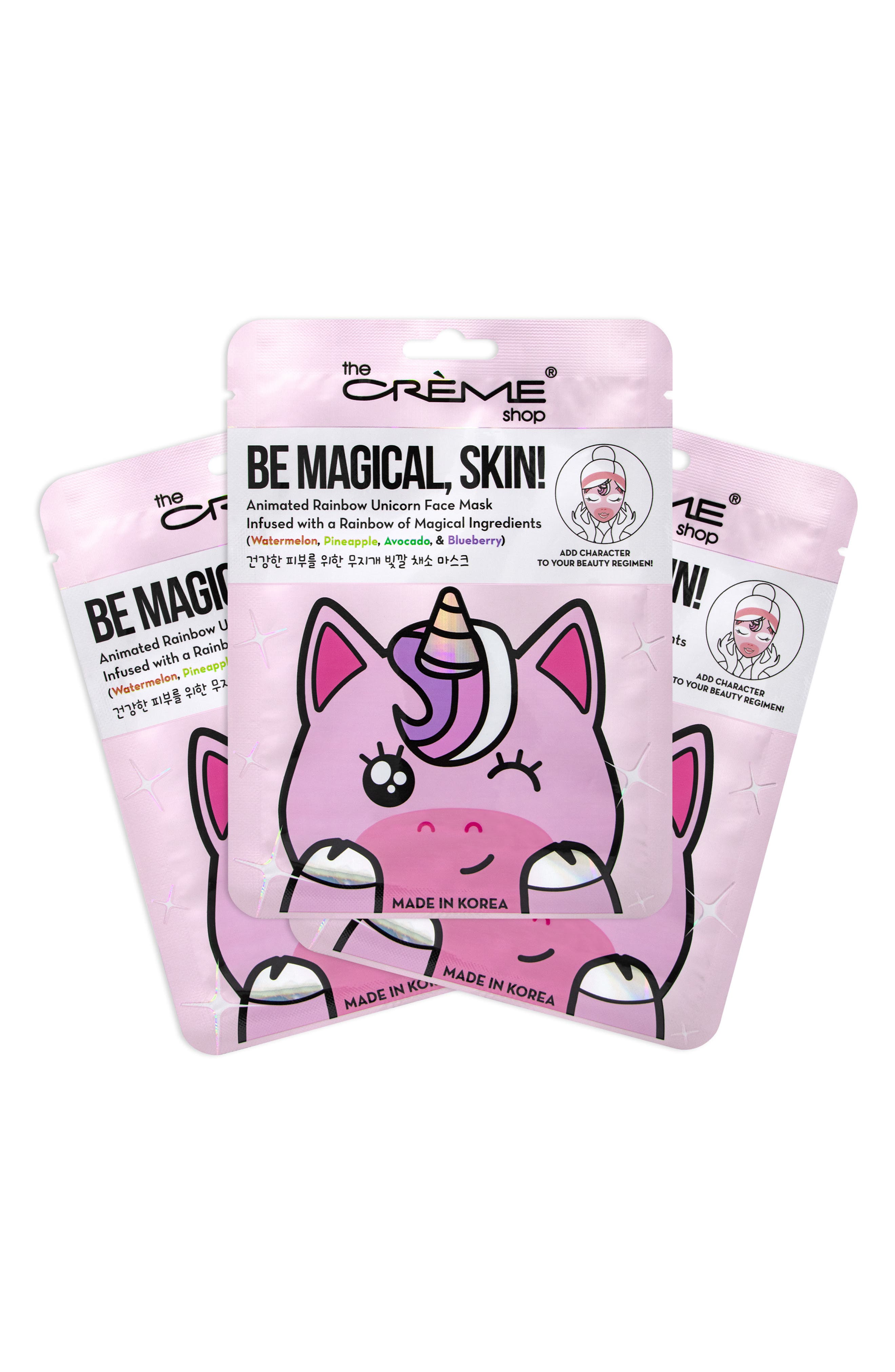 THE CREME SHOP Be Magical, Skin! Animated Rainbow Unicorn Face Mask ...