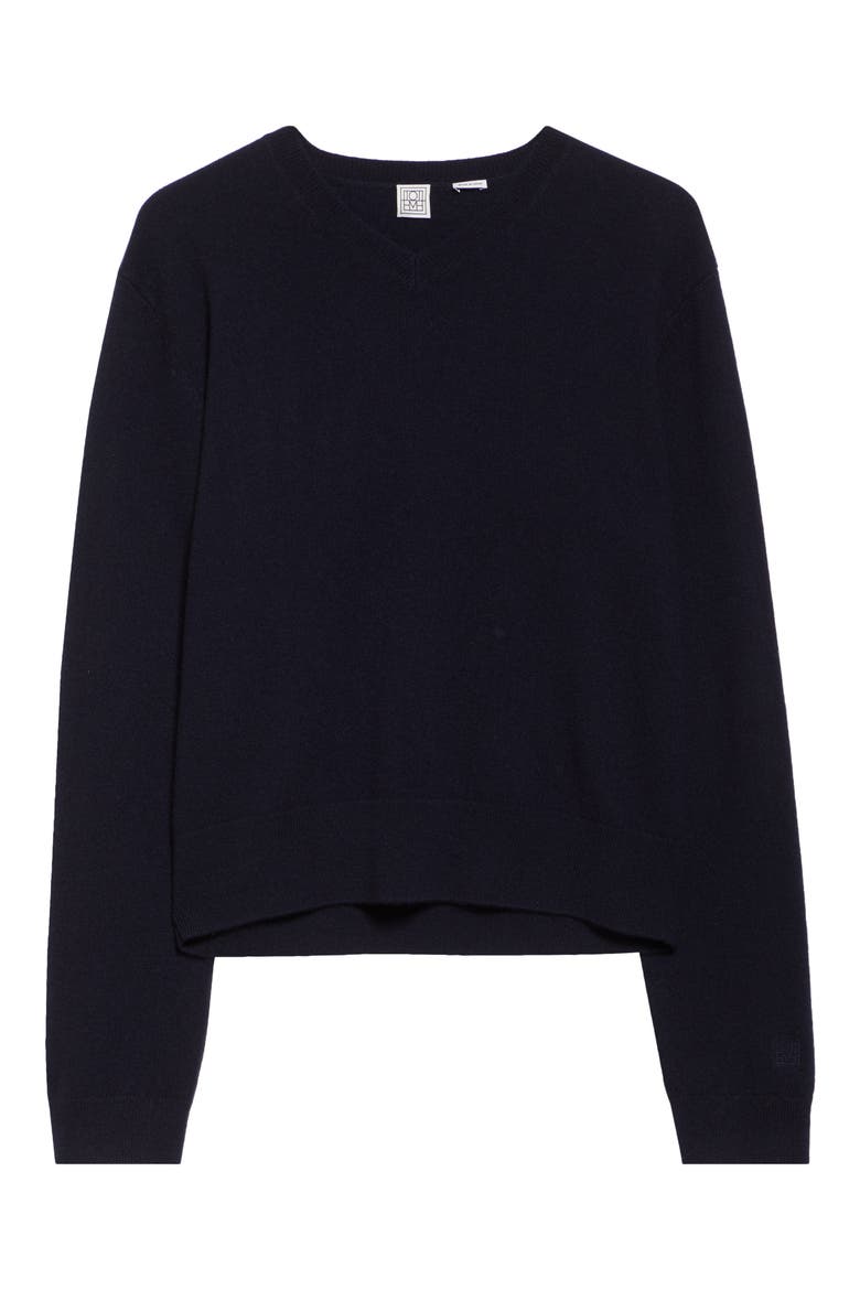 Classic V-Neck Cashmere Sweater, Alternate, color, NAVY