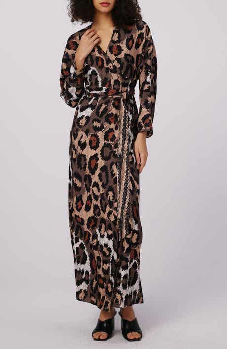 DVF Babette Reversible Long Sleeve Maxi Wrap Dress