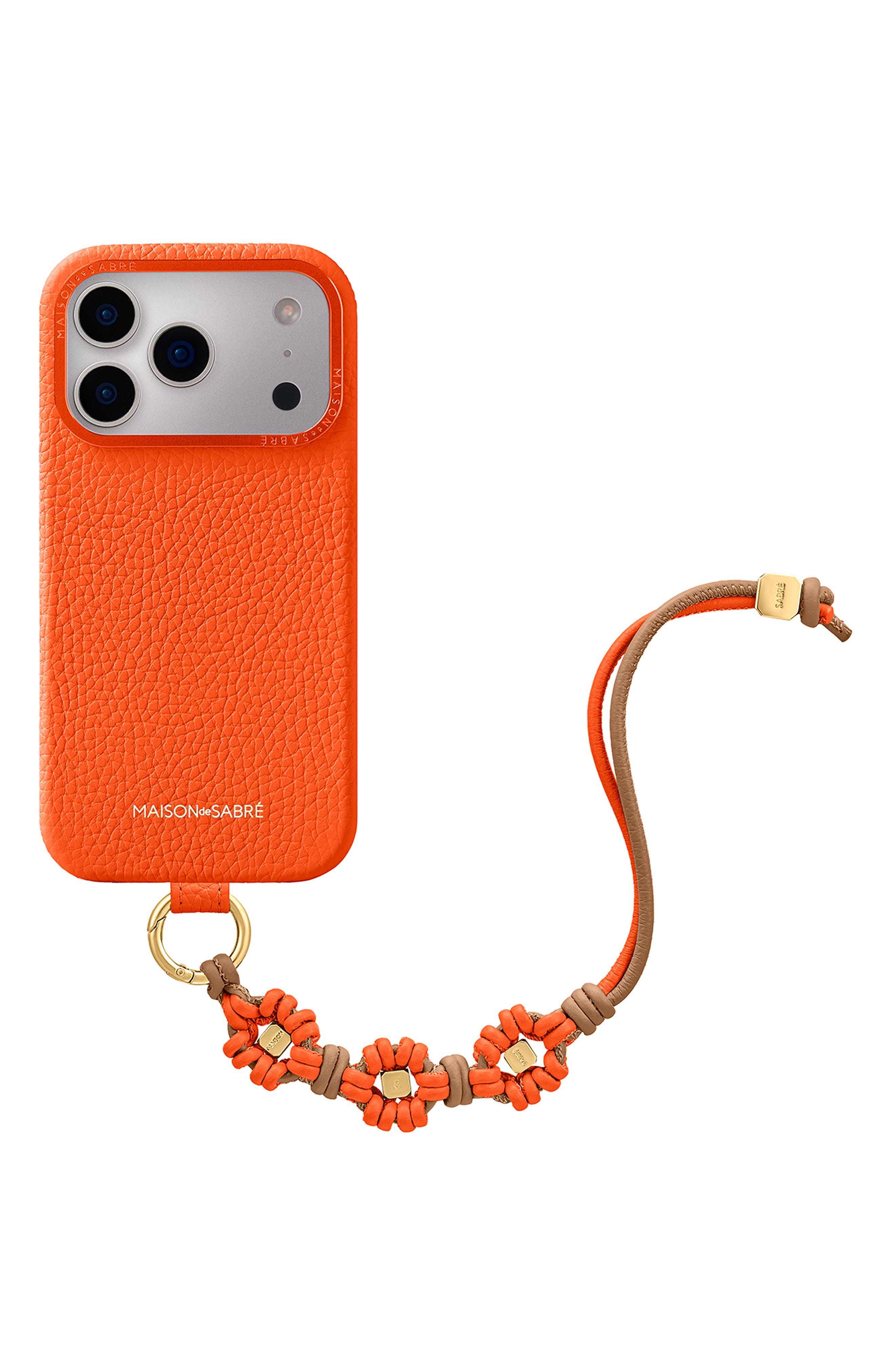 Bloom Edition Leather Wristlet Charm, Alternate, color, Manhattan Sandstone