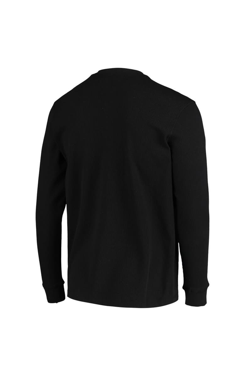 DUNBROOKE Men's Dunbrooke Black Las Vegas Raiders Logo Maverick Thermal Henley Long Sleeve T-Shirt, Alternate, color, Black