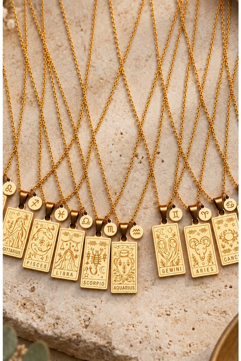 Zodiac Constellation Pendant Necklace, Alternate, color, Aries